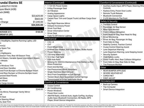 Certified 2026 Hyundai Elantra SE w/ Cargo Package FWD image 26