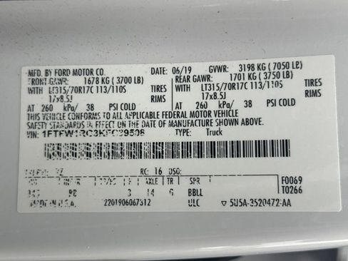 Used 2019 Ford F150 Raptor w/ Equipment Group 802A Luxury image 27