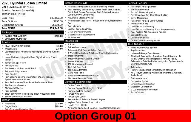 Used 2023 Hyundai Tucson Limited w/ Cargo Package AWD/4WD image 14