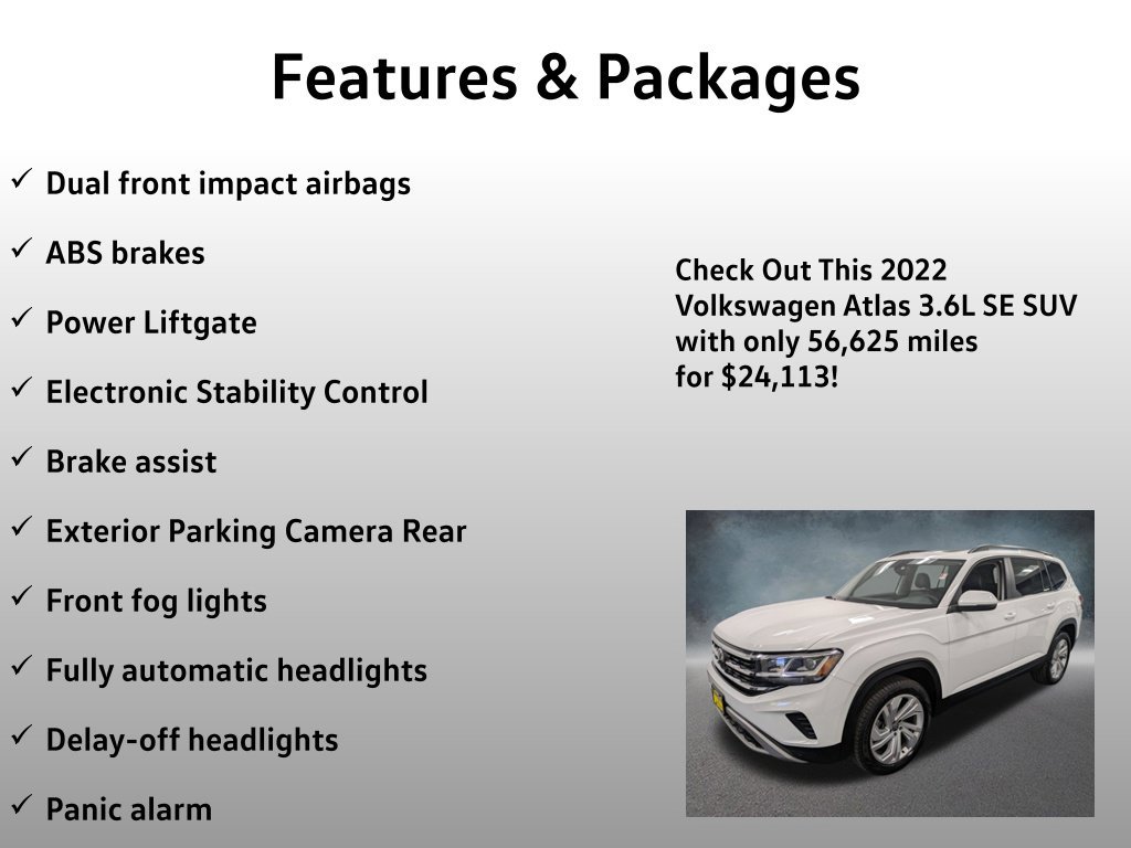 Used 2022 Volkswagen Atlas SE AWD/4WD image 16