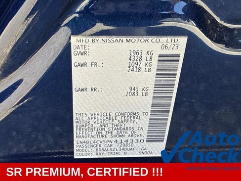 Certified 2023 Nissan Altima 2.5 SR w/ SR Premium Package FWD image 22