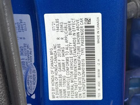 Used 2022 Honda Civic Sport image 22