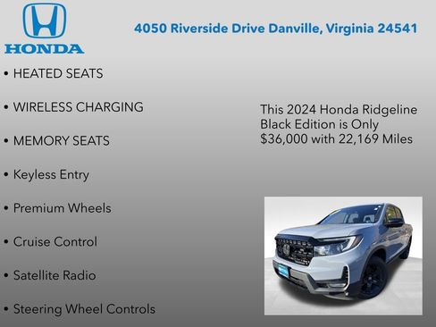 Used 2024 Honda Ridgeline Black Edition image 7
