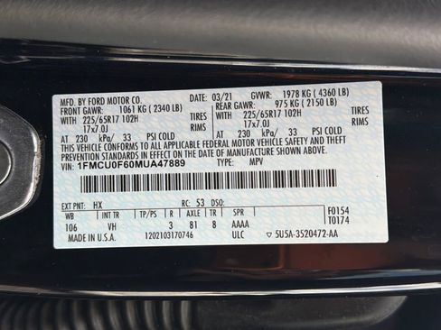 Used 2021 Ford Escape S FWD image 28