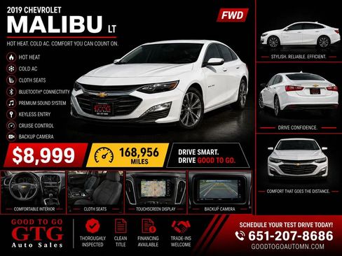 Used 2019 Chevrolet Malibu LT FWD image 1