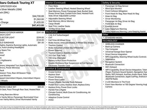 Used 2025 Subaru Outback Touring XT AWD/4WD image 15