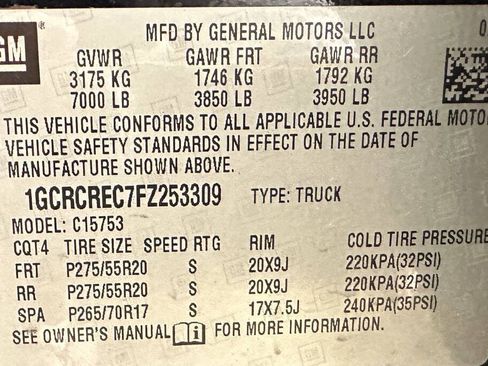 Used 2015 Chevrolet Silverado 1500 LT w/ Texas Edition, 1LT Trim RWD image 1