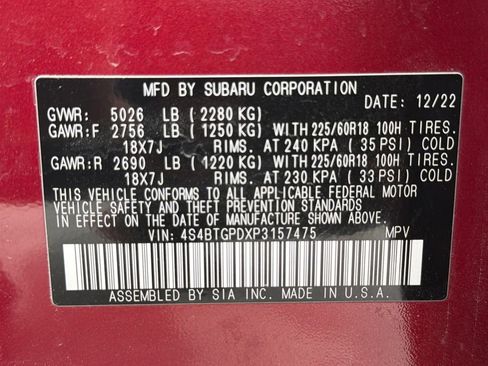 Certified 2023 Subaru Outback Touring XT AWD/4WD image 54
