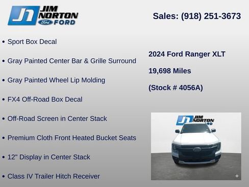 Used 2024 Ford Ranger XLT w/ FX4 Off-Road Package AWD/4WD image 15