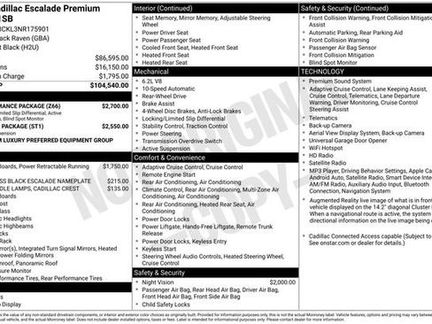 Used 2022 Cadillac Escalade Premium Luxury w/ Performance Package RWD image 15