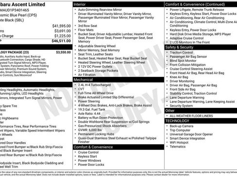 Used 2023 Subaru Ascent Limited w/ Technology Package image 10