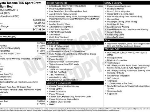 Certified 2025 Toyota Tacoma TRD Sport AWD/4WD image 32