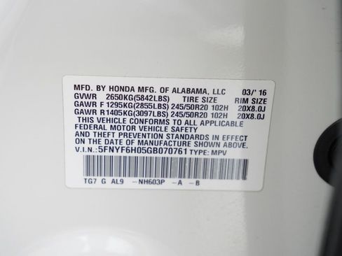 Used 2016 Honda Pilot Elite image 27