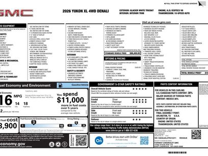 New 2026 GMC Yukon XL Denali w/ Denali Reserve Package