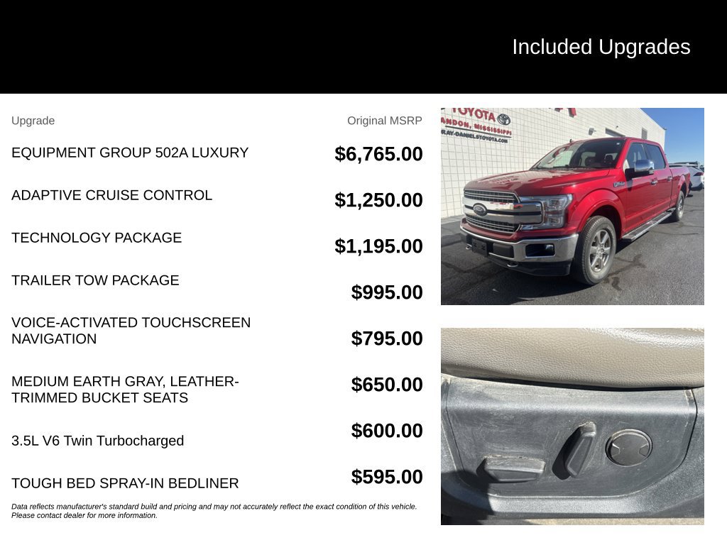 Used 2020 Ford F150 Lariat w/ Equipment Group 502A Luxury AWD/4WD image 7