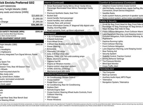 New 2025 Buick Envista Preferred w/ Advanced Safety Package image 35