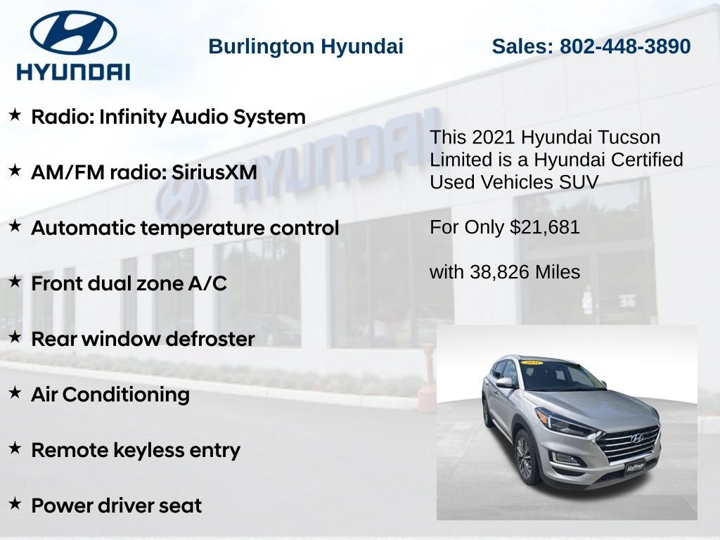Certified 2021 Hyundai Tucson Limited AWD/4WD image 7