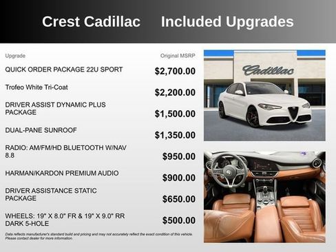 Used 2019 Alfa Romeo Giulia Ti Sport w/ Quick Order Package 22U Sport image 5