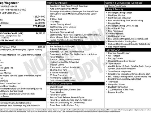 Used 2024 Jeep Wagoneer 4WD w/ HD Trailer Tow Package image 39