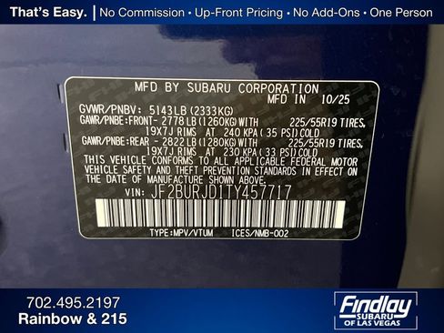 New 2026 Subaru Outback Touring XT image 35