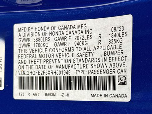 Certified 2024 Honda Civic Sport image 29