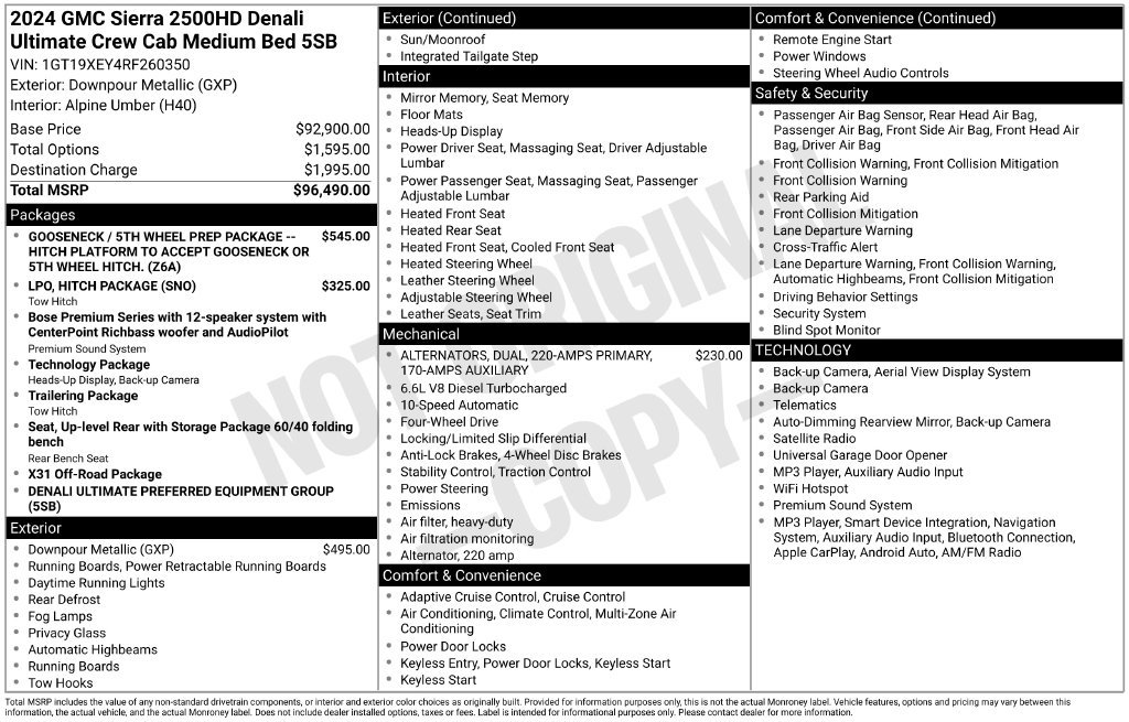 Used 2024 GMC Sierra 2500 Denali Ultimate AWD/4WD image 20