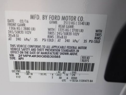 Used 2016 Ford Edge Titanium w/ Equipment Group 301A AWD/4WD image 33
