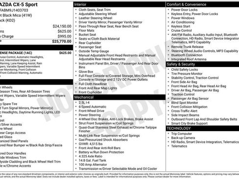 Used 2018 MAZDA CX-5 Sport w/ I-ACTIVSENSE Package FWD image 2