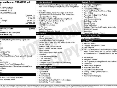 Used 2023 Toyota 4Runner TRD Off-Road Premium w/ Moonroof Package image 2