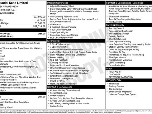 Used 2020 Hyundai Kona Limited w/ Cargo Package AWD/4WD image 2