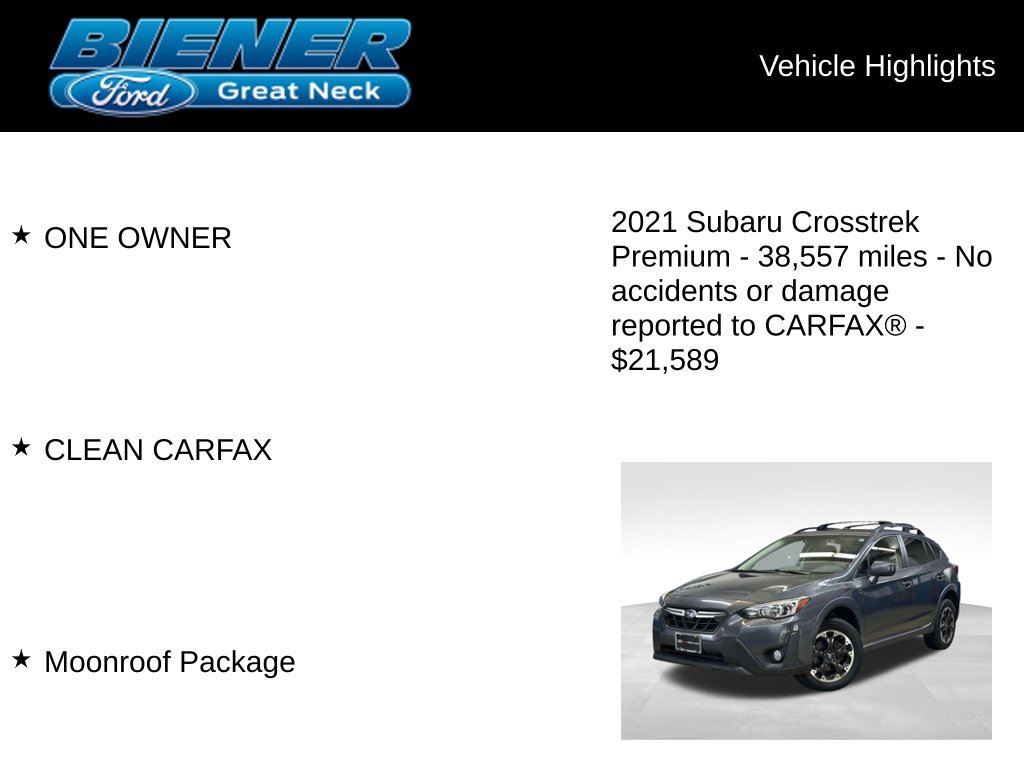 Used 2021 Subaru Crosstrek 2.0i Premium w/ Moonroof Package AWD/4WD image 9