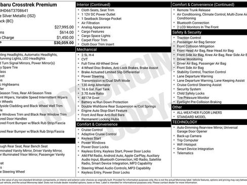Certified 2026 Subaru Crosstrek 2.5i Premium AWD/4WD image 42