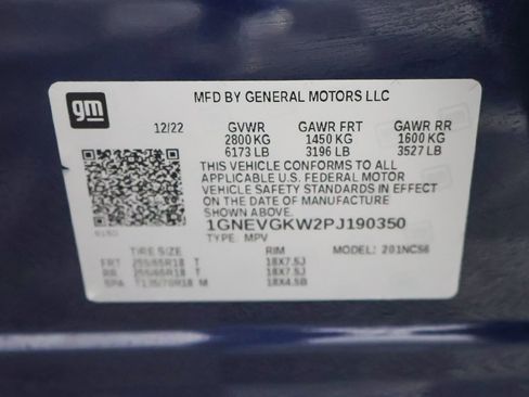 Used 2023 Chevrolet Traverse LT w/ Rear Camera Mirror Package image 53