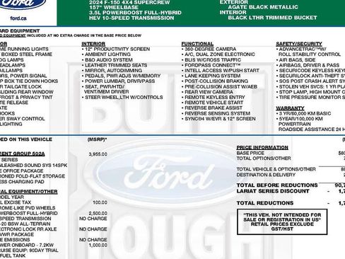 Used 2024 Ford F150 Lariat w/ Equipment Group 502A High AWD/4WD image 3