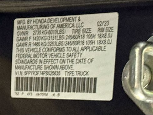 Certified 2023 Honda Ridgeline RTL-E image 27