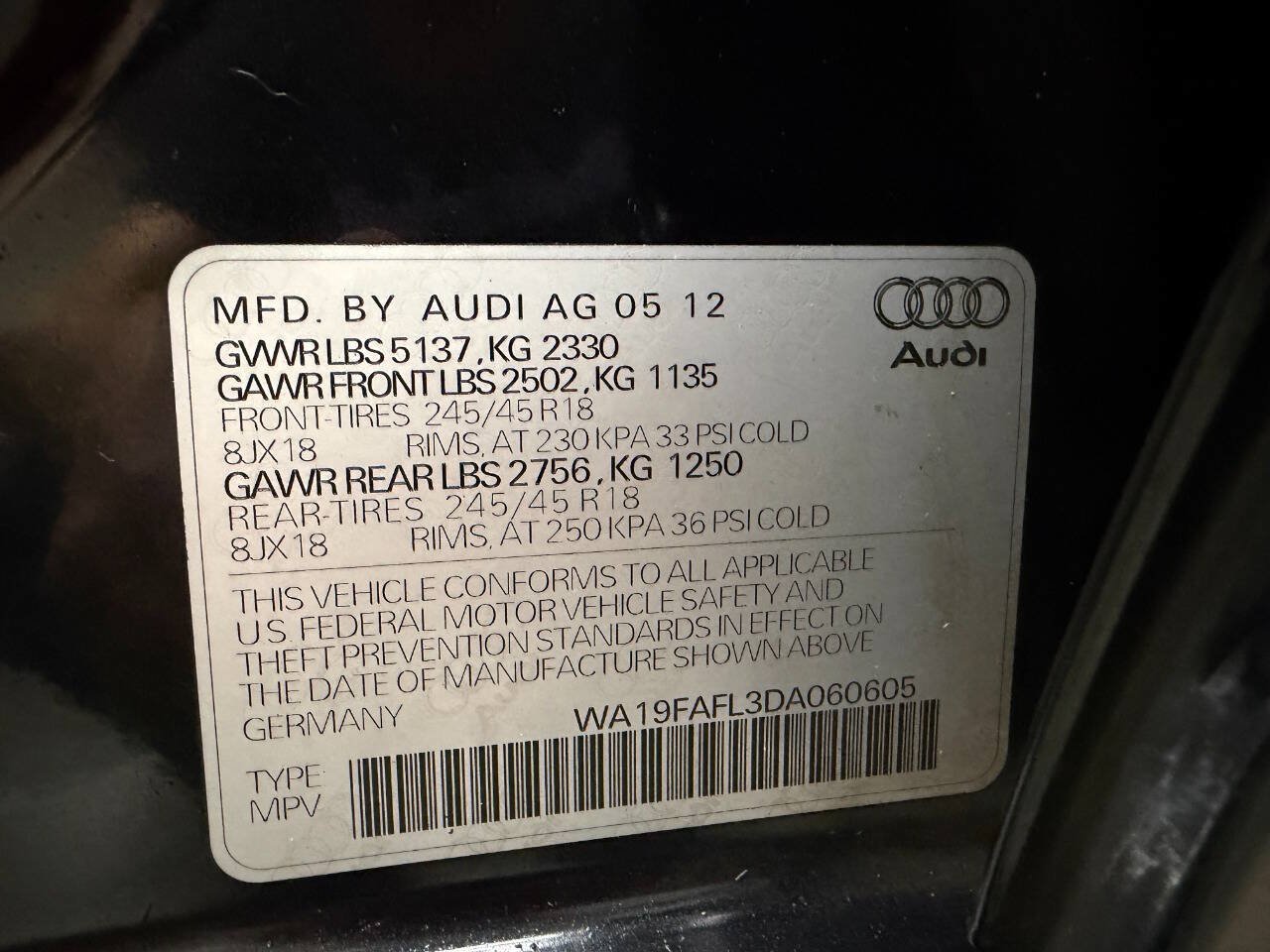Used 2013 Audi A4 Premium w/ Convenience Pkg AWD/4WD image 30