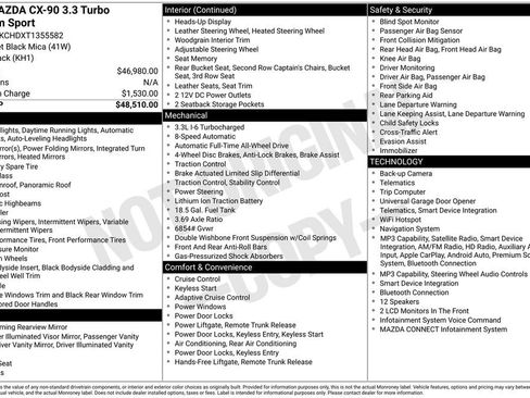 Used 2026 MAZDA CX-90 3.3 Turbo w/ Premium Sport Pkg AWD/4WD image 31