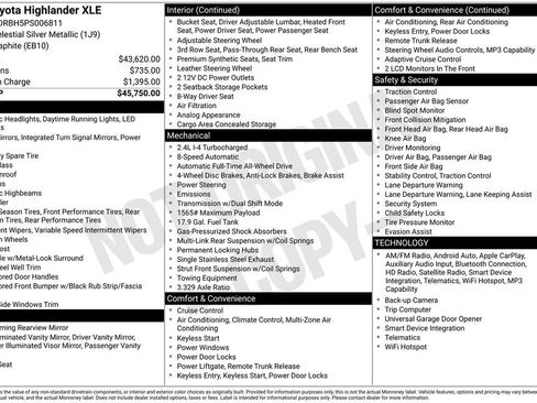 Used 2023 Toyota Highlander XLE AWD/4WD image 29