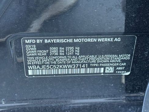 Used 2019 BMW 540i w/ Convenience Package image 39