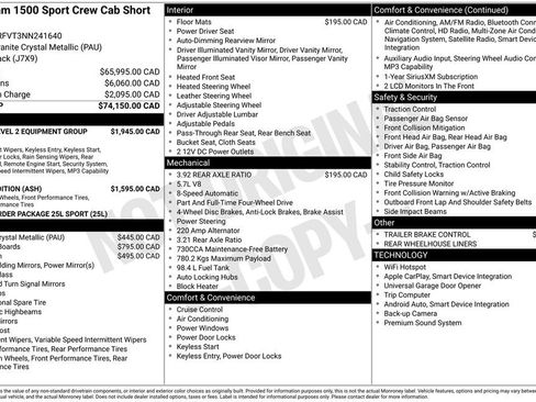 Used 2022 RAM 1500 Sport w/ Rebel Level 2 Equipment Group AWD/4WD image 44