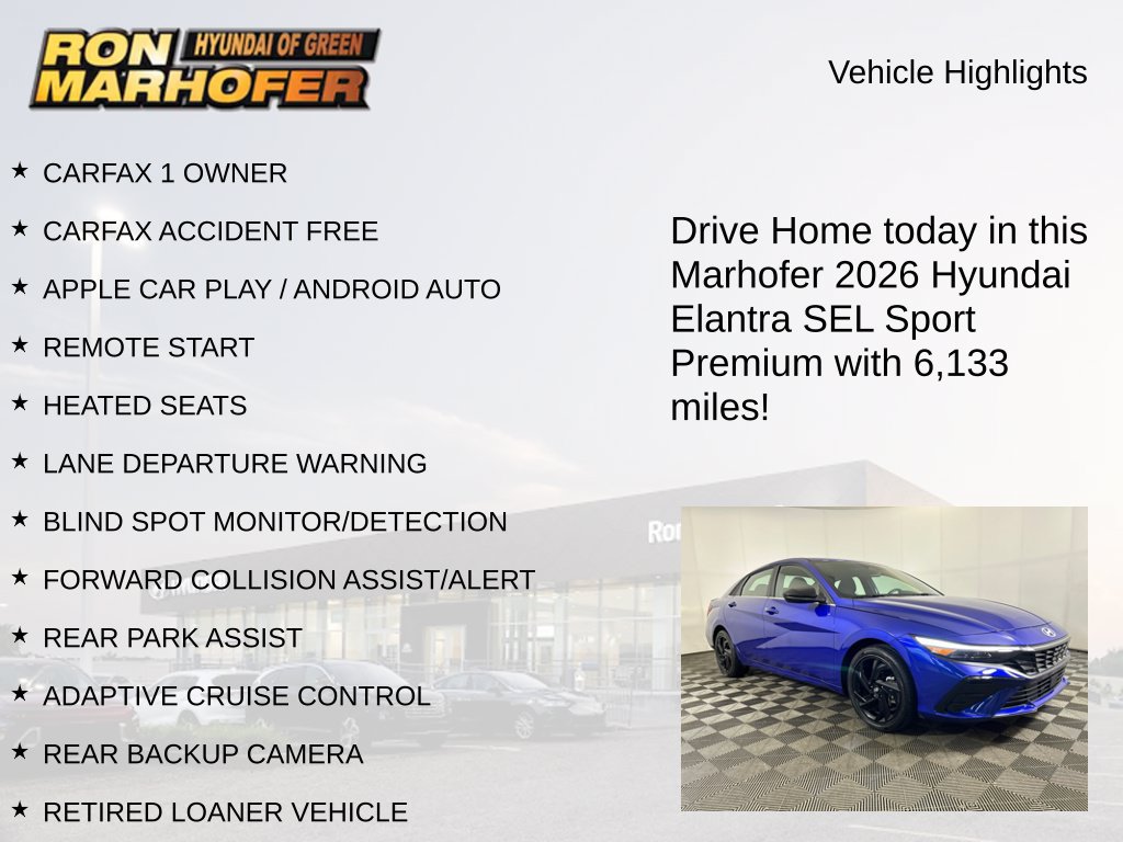 Used 2026 Hyundai Elantra SEL Sport Premium FWD image 15