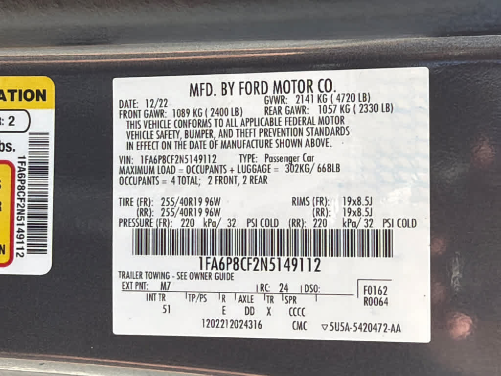 Used 2022 Ford Mustang GT Premium w/ Equipment Group 401A RWD image 30