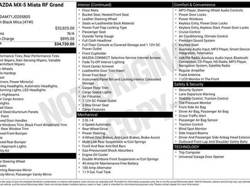 Used 2018 MAZDA MX-5 Miata RF Grand Touring image 28