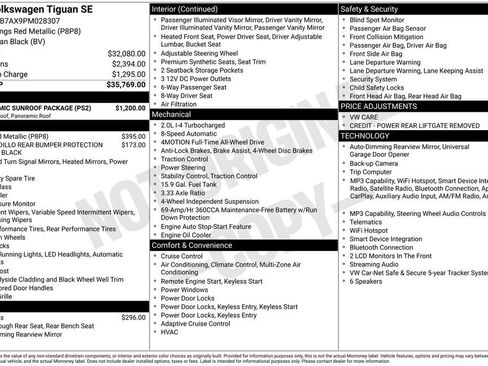 Certified 2023 Volkswagen Tiguan SE w/ Panoramic Sunroof Package AWD/4WD image 46