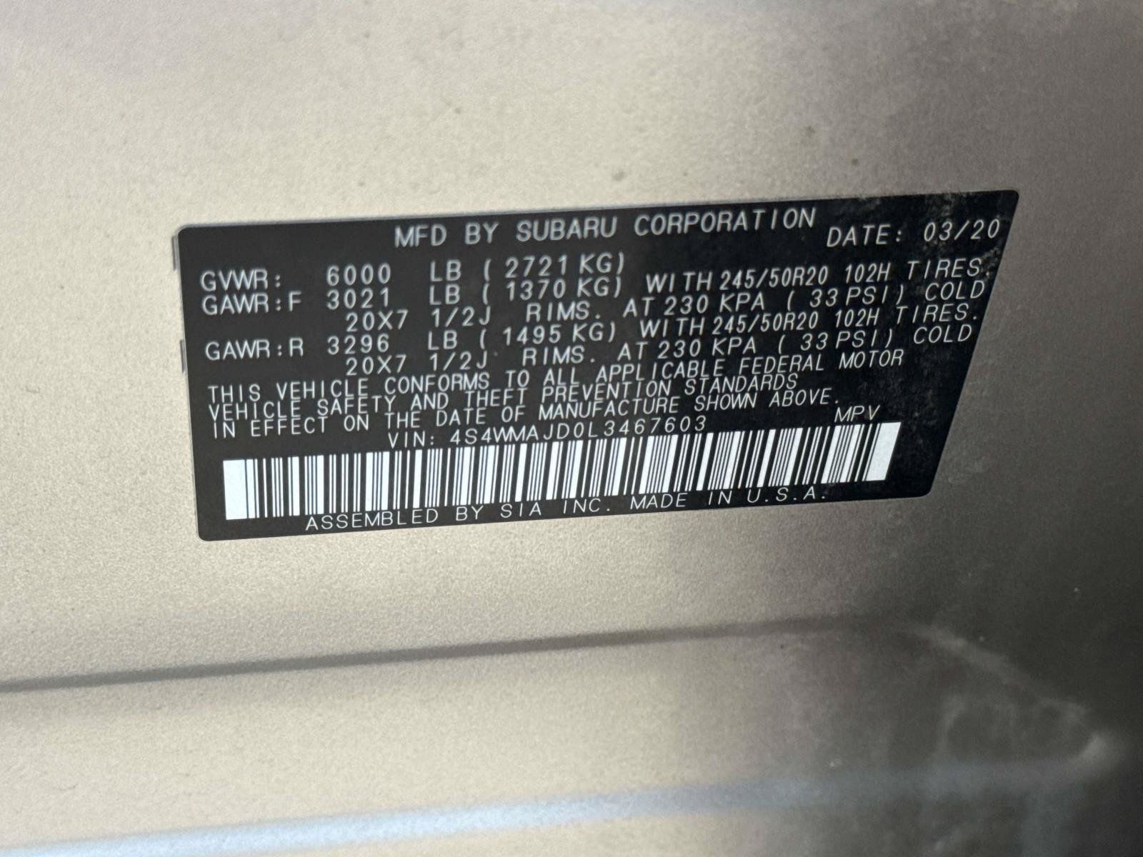 Used 2020 Subaru Ascent Limited AWD/4WD image 29
