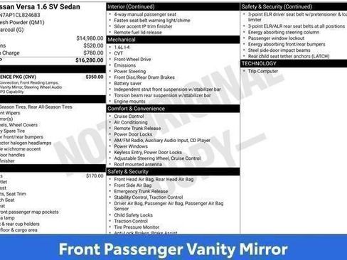 Used 2012 Nissan Versa SV w/ Convenience Pkg FWD image 56