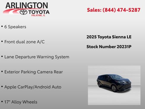 Used 2025 Toyota Sienna LE FWD image 4