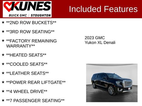 Used 2023 GMC Yukon XL Denali w/ LPO, Floor Liner Package AWD/4WD image 3