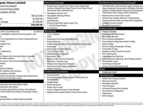Used 2024 Toyota Venza Limited image 40