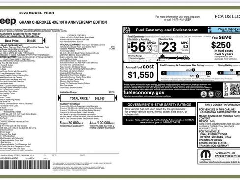 Used 2023 Jeep Grand Cherokee 30th Anniversary AWD/4WD image 30
